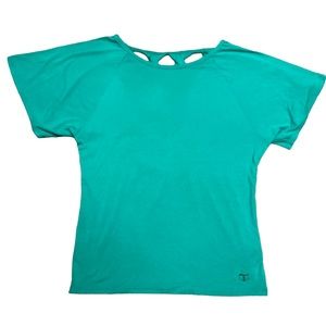 Trina Turk Recreation Lattice Back Top in Teal Size S NWOT
